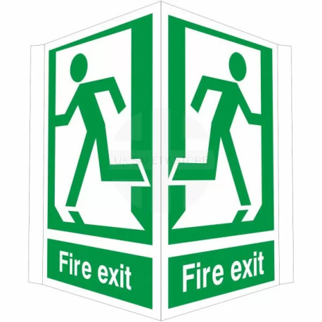 Fire Exit Projecting (3D) Sign