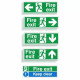 Fire Exit Sign Bundle - 13 sign bulk pack