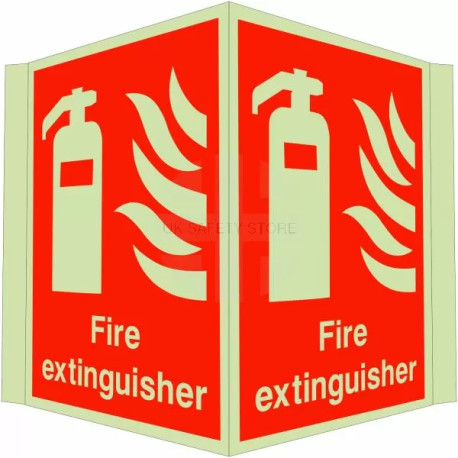 Fire Extinguisher  Projecting Glow In Dark Sign - 400W x 300H
