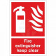 Fire Extinguisher Keep Clear Sign