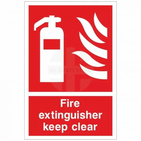 Fire Extinguisher Keep Clear Sign