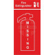 Fire extinguisher location panel missing extinguisher 400w x 800h mm sign 3mm composite aluminium sign