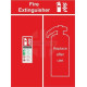 Fire extinguisher location panel replace after use 600w x 800h mm sign 3mm composite aluminium