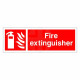 Fire Extinguisher Sign Rigid Plastic - 600W x 200Hmm