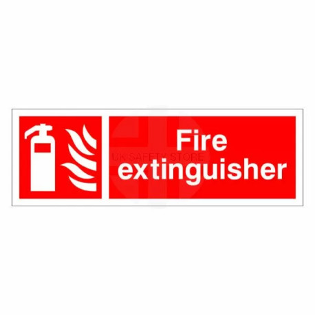 Fire Extinguisher Sign Rigid Plastic - 600W x 200Hmm