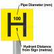 Fire Hydrant Sign with Custom Numbers