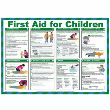 First Aid For Children Laminated Poster