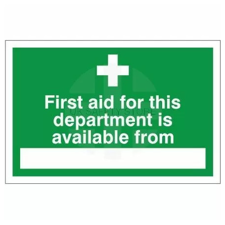 First Aid For This Department Sign