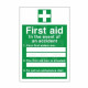 First Aid In The Event Of An Accident Sign