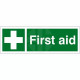First Aid Sign 600mm x 200mm - Rigid Plastic