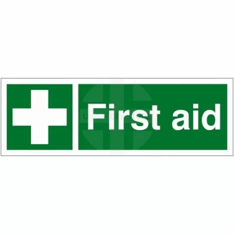 First Aid Sign 600mm x 200mm - Rigid Plastic