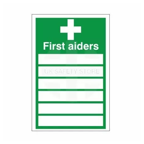 First Aiders Sign