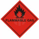 Flamable Gas Warning Sticker
