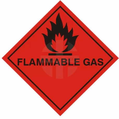 Flamable Gas Warning Sticker