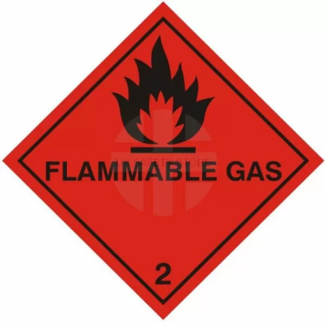 Flamable Gas Warning Sticker - Number 2
