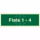 Flats 1-4 - Flat Indicator Sign
