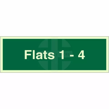 Flats 1-4 - Flat Indicator Sign
