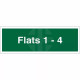 Flats 1-4 - Flat Indicator Sign