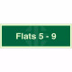 Flats 5-9 Flat Indicator Sign