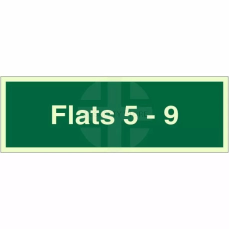 Flats 5-9 Flat Indicator Sign