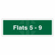 Flats 5-9 Flat Indicator Sign