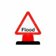 Flood Warning Aluminium Composite Cone Sign