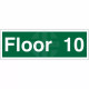 Floor 10 - Floor Level Identification Sign