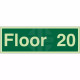 Floor 20 - Floor Level Identification Sign