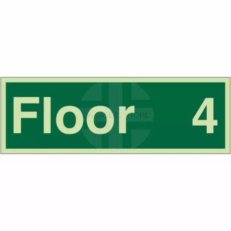 Floor 4 - Floor Level Identification Sign
