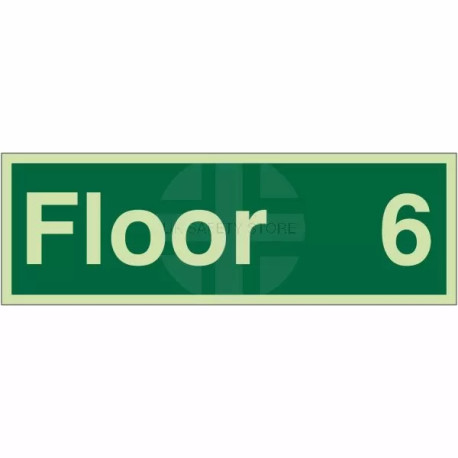 Floor 6 - Floor Level Identification Sign