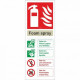 Foam Spray Fire Extinguisher Identification Sign