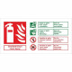 Foam Spray Fire Identification Sign in Welsh/English