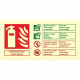 Foam Spray Fire Identification Sign in Welsh/English