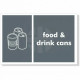 Food &amp; Drink Cans Recycling Sign