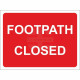 Footpath Closed Aluminium Composite Cone Sign