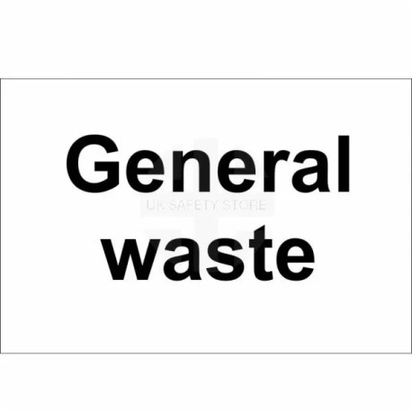 General Waste sign 300x200