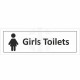 Girls Toilet Door Sign With Symbol