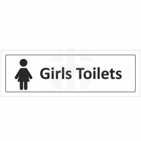 Girls Toilet Door Sign With Symbol