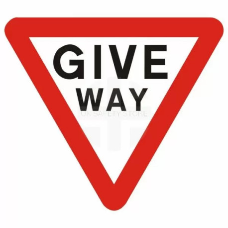 Give Way Traffic Sign - None Reflective Composite Board