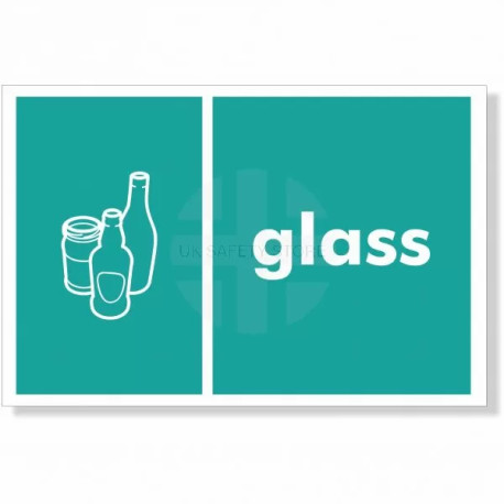 Glass Recycling Sign