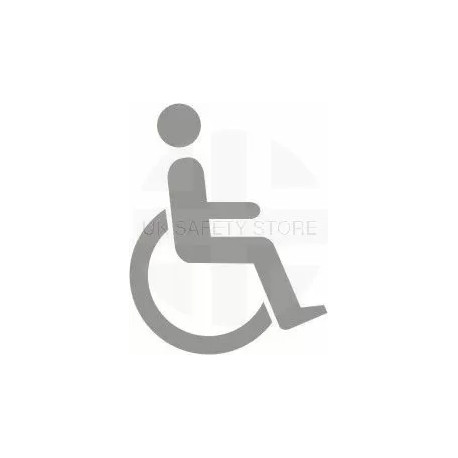 Glass Safety Disabled Sign 100W X 100HMM