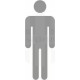 Glass Safety Male Sign 100W X 100HMM
