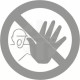 Glass Safety No Entry Sign 100W X 100HMM
