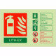 Glow In Dark LITH-EX Fire Extinguisher Sign
