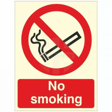 Glow In Dark No Smoking Sign