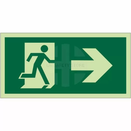 Glow In Dark Running Man Arrow Left Sign
