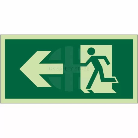 Glow In Dark Running Man Arrow Right Sign