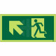 Glow In Dark Running Man Arrow Up Left Sign