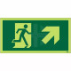 Glow In Dark Running Man Arrow Up Right Sign