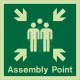 Glow In The Dark Assembly Point Sign